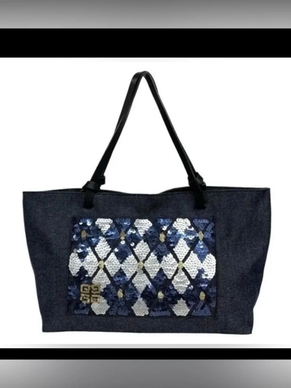 NEW Givenchy denim sequin tote bag